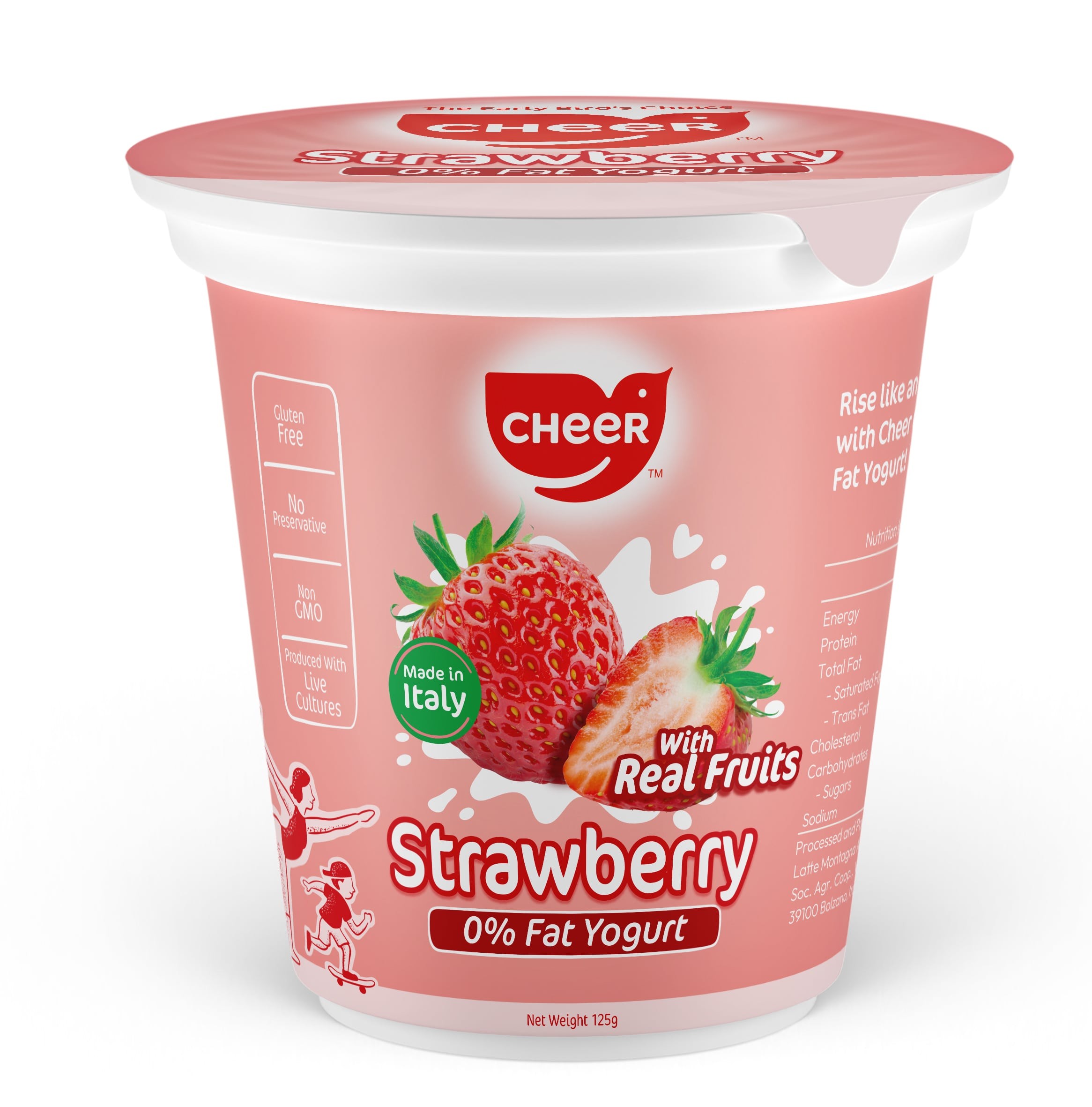 意大利0%脂肪乳酪 - 草莓味